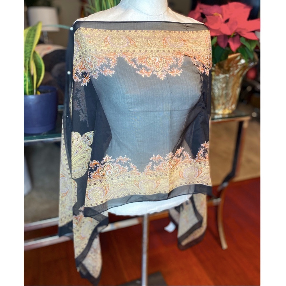 Sheer black shawl (one size)